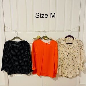 Bundle of 3 Women Shirts- Jasmine&Johnson, Merona & I Love HB1